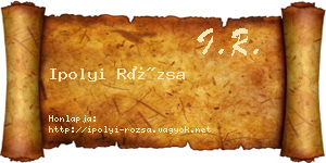 Ipolyi Rózsa névjegykártya