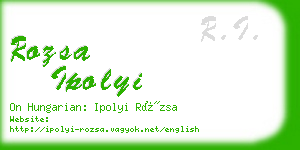 rozsa ipolyi business card